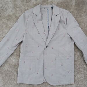 John Lennon Rainbow Peace Sign Men's Suit Coat